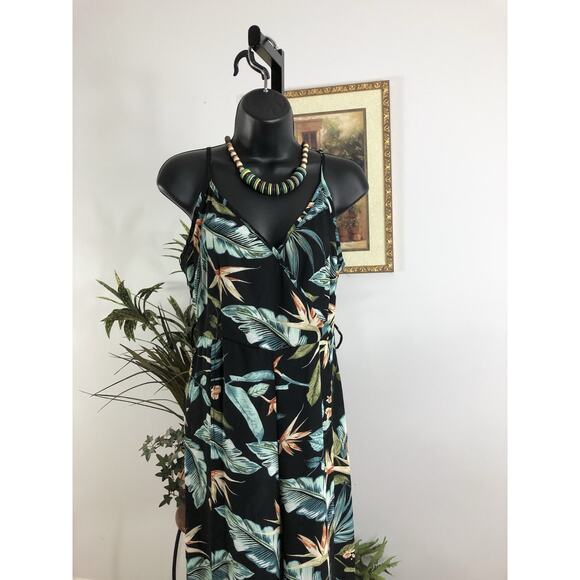 Haute Monde Summer Jumpsuit SM Sleeveless Blue Split Flare Leg Y2K Cottagecore - Picture 1 of 13